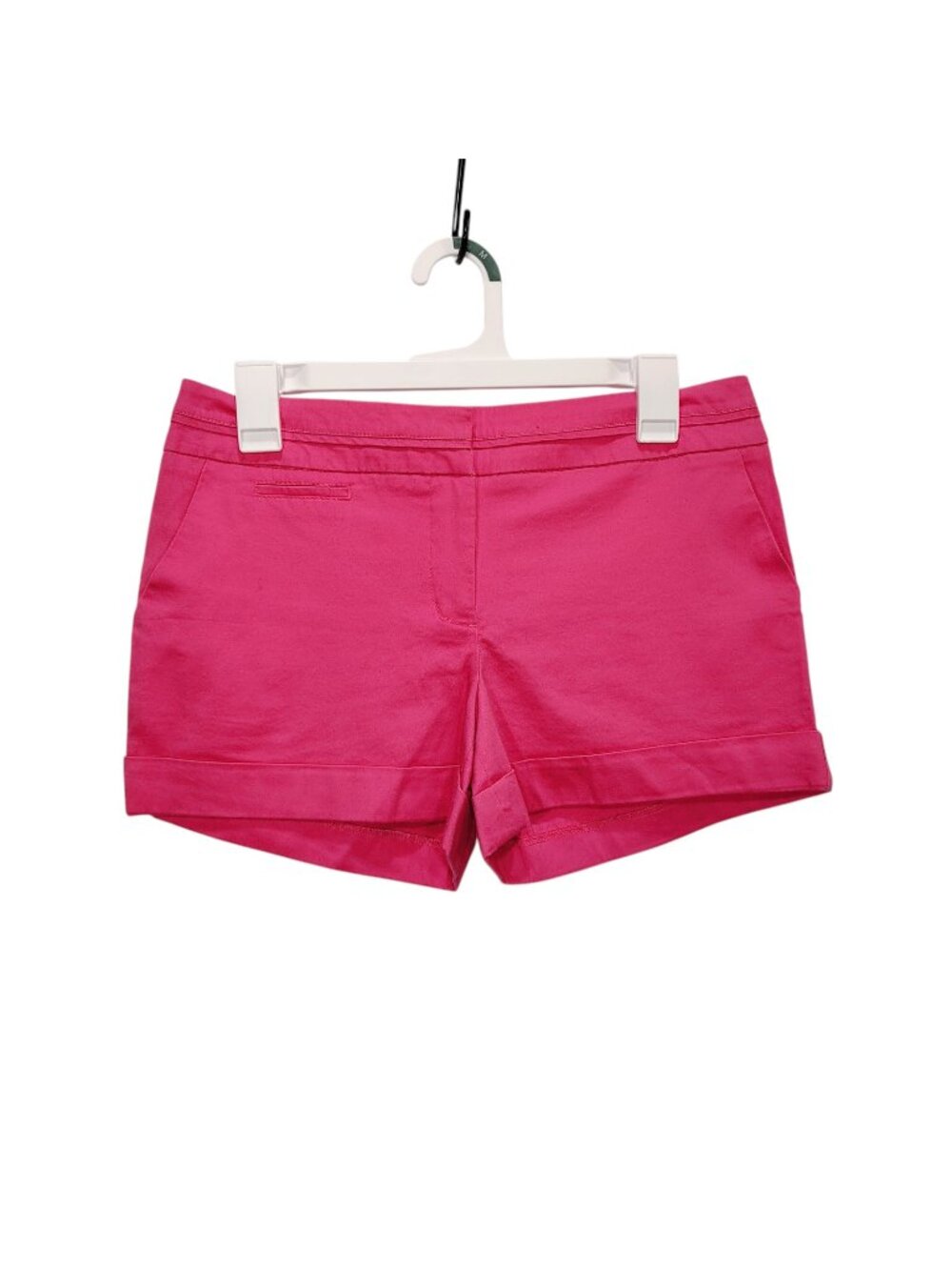 Express Shorts Women Size 4 Pink Denim Button Closure Casual Flat Front